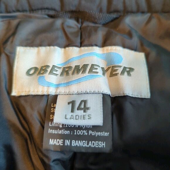 Obermeyer Sugarbush Ski Snowboard Pants Womens 14 Black Insulated Winter - Picture 6 of 8